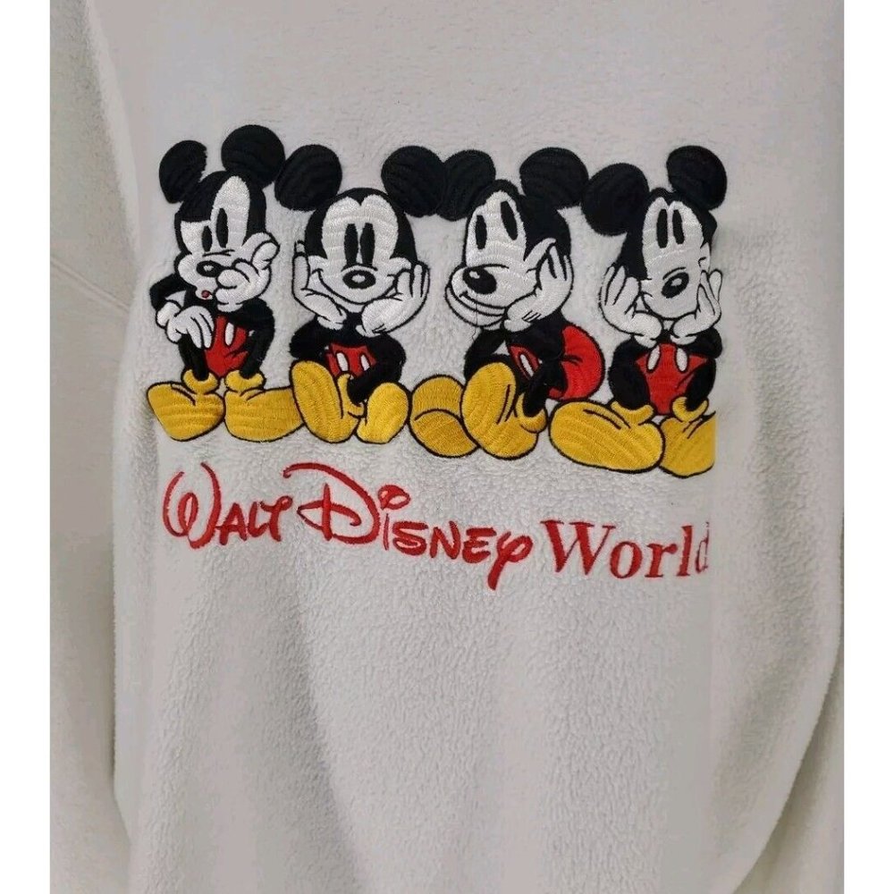 Walt Disney World Cream Mickey Crewneck Sweatshirt - Picture 2 of 7